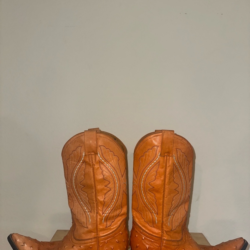 Orange Western Cowboy Boots